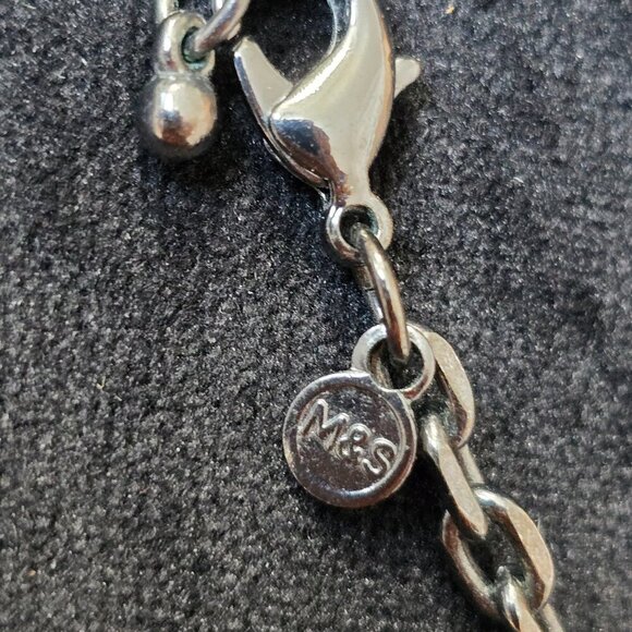 Womens Silver Tone Chain Multiple Charm Necklace Jewelry with Lobster Clasp - Picture 7 of 7